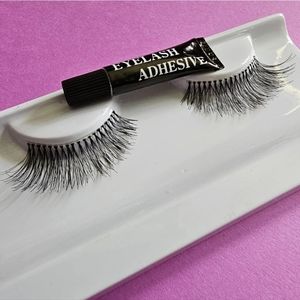 False eyelashes 10 pack of Veronique  with adhesive. 100% Human Hair.